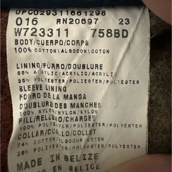 Vintage Dickies Blanket Lined Work Jacket Made in Belize, Chore Coat. - Picture 11 of 11